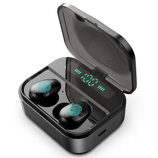 

x7 tws wireless earphone bluetooth v5.0 earbuds touching control bluetooth headphone led display with 2200mah power bank headset