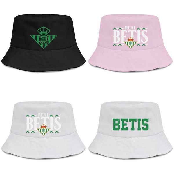 

real betis los verdiblancos rbb text men and women fisherman bucket sun hat design design custom unique classic suncap green label, Blue;gray