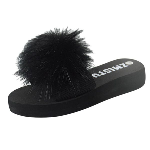 

jaycosin slippers solid color female shoes women's fashion flats non-slip slippers ladies' home shoes sandals women, Black