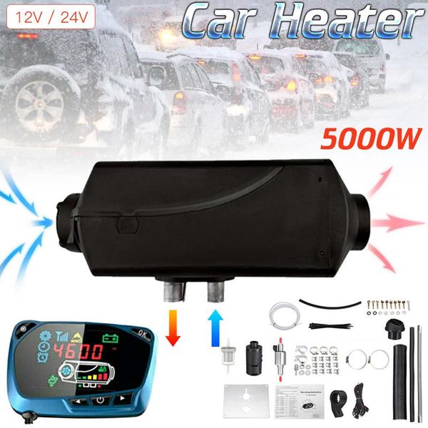 

car heater 5kw 12v 24v air diesels heater gasoline parking with remote control lcd monitor for motorhome trailer trucks