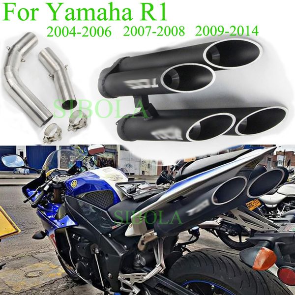 

yzf-r1 slip-on motorcycle exhaust muffler full system for yamaha r1 2004 2005 2006 2007 2008 2009 2010 2011 2012 2013 2014 years