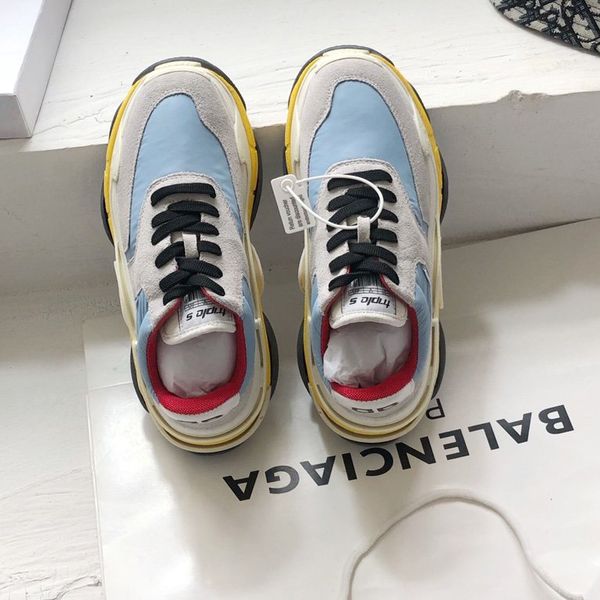 

luxury fashiondesigner couple shoes jogging casual shoes basketball sneakers triple platform air cushion vintage men's brand size 35-45, Black