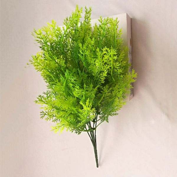 

7-fork green plastic artificial plants grass simulation tower pine tree leaves plant wedding home decoration table decors