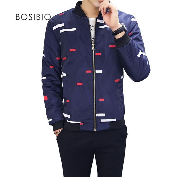 

bosibio fashion mens bomber jacket summer autumn printed male windbreaker slim fit thin jaqueta masculina m-4xl lh-3, Black;brown