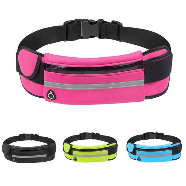 

dhl fanny pack for men women with headphone zipper pocket adjustable belt bags casual waist pack for running outdoor sports travel m6y