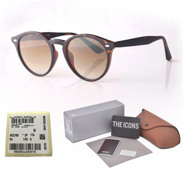 

8 Colors New Arrival classic Round sun glasses Brand Designer Fashion sunglasses men women mirror uv400 glass lens with Retail box and label