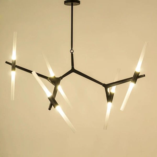 

luxury black gold chandelier light glass sconces bedroom kitchen living room bar chandelier fixture dimming hanging lamp led g9