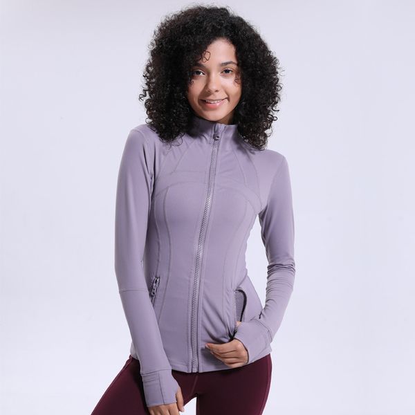 

collar up jacket for women fitness yoga shirt long sleeve zip workout gym activewear sport running coats training clothes, White;red