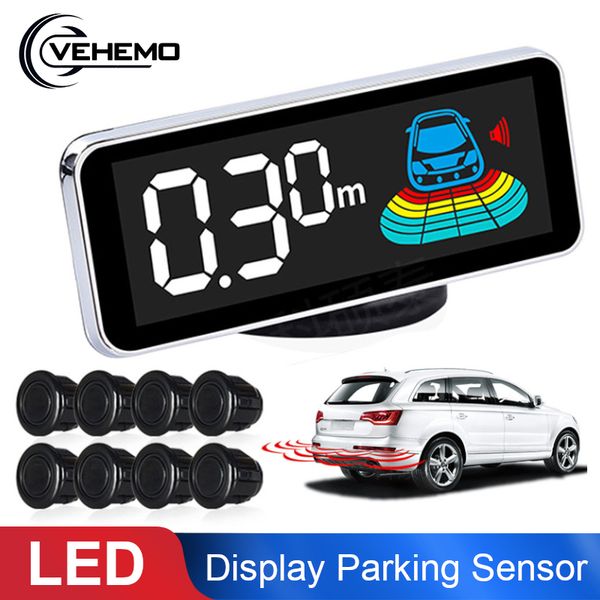 

vehemo voice + buzzer warning reversing radar reverse parking sensor car for lcd digital display security