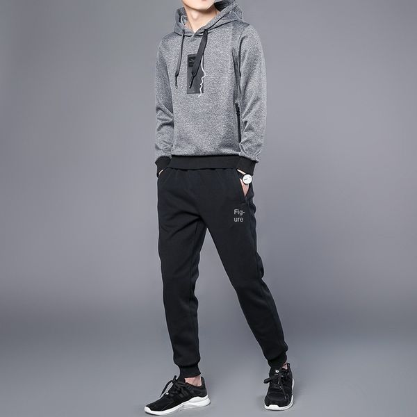 

мужские дизайнерские свитера брюки молодежный повседневный бег спортивный костюм студент двухсекционный костюм тренд, White;black