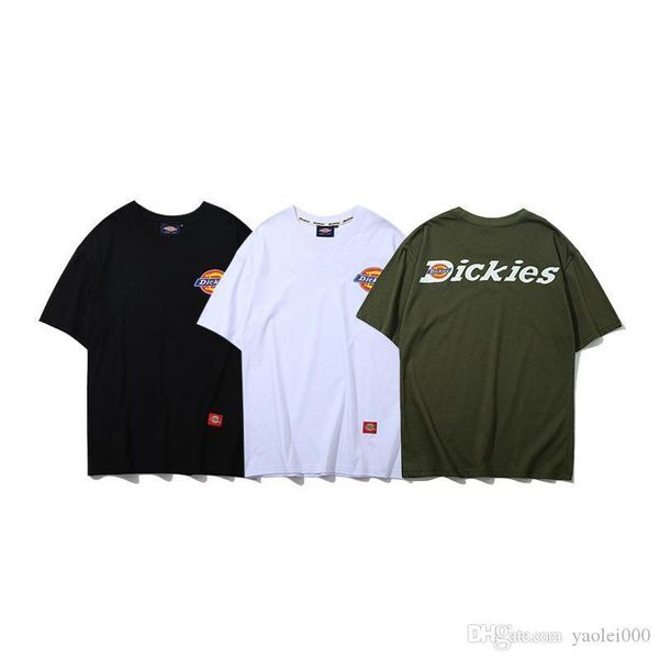 

men's luxury t shirt designer short sleeve new tide brand fashion wide casual chest print logo hip hop couple half sleeve, White;black