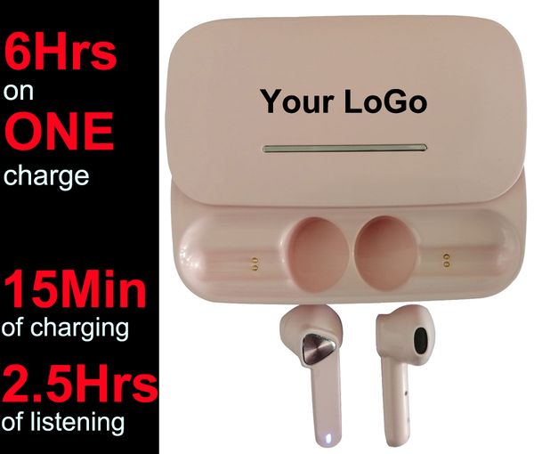 

custom made mini wireless tws earbuds 6 hours listening [30hrs with charging case] earphone pk air ap2 ap3 pro h1 chip i200 i12 i9 pods i500
