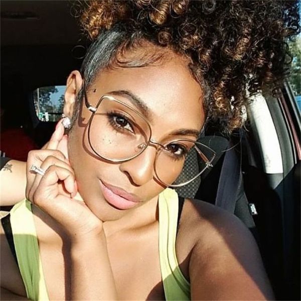 

2020 cat eye glasses transparent metal frame glasses fashion optics eyeglasses clear lens women men fake female uv400, Black