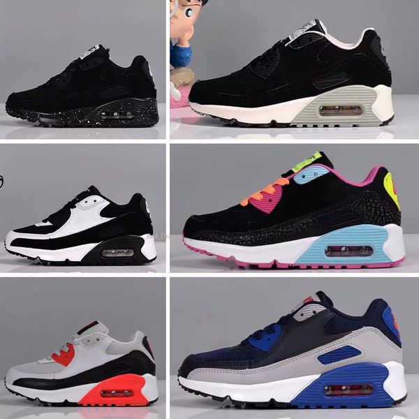 

new classic essential breathe children running shoes boy girl young kid sport sneaker size 28-35, Black