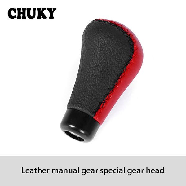 

chuky car genuine leather gear shift shifter lever knob accessories for megane 2 3 kia rio ceed mitsubishi lancer asx