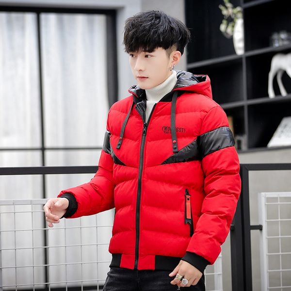 

new arrival men's hooded parkas wear on both sides patchwork winter man coat windproof keep warm men's parkas coats, Black