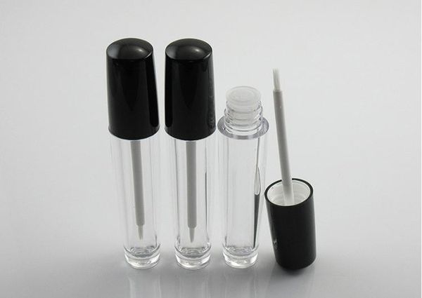 Recipiente de brilho labial estilo clássico com aplicador de escova de nylon 5.5 ml frasco de brilho labial vazio com escova 250 pçs / lote SN2734