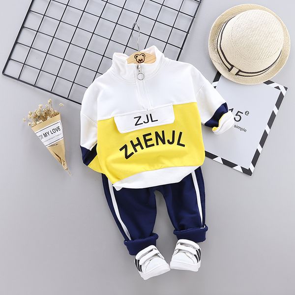 

toddler baby boy girls clothes set infant casual outfits spring autumn boys sports clothes tracksuit suits for kid clothing, White