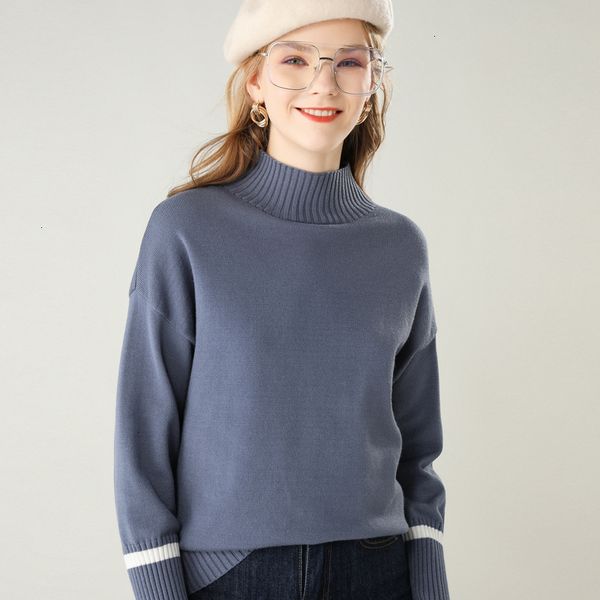

new high-color cashmere cashmere sweater, dark solid field sweater, Black