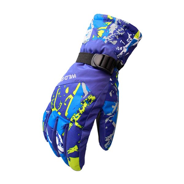 

sagace 12 colors ski riding outdoor thickening windproof waterproof breathable warm full finger gloves cotton autumn winter, Black