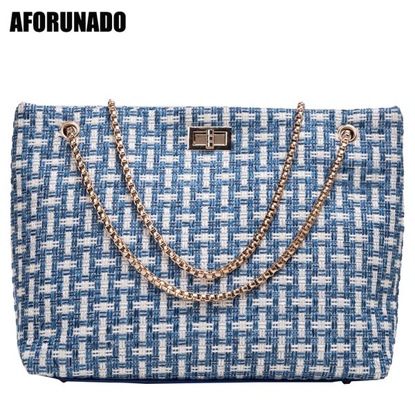 

luxury handbags women bags designer fashion knitting chain shoulder bag famous tote crossbody bags for women 2019 white handbags y200623