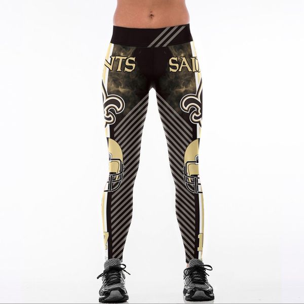 

team digital printing lady high waist fitness leggings women, Black