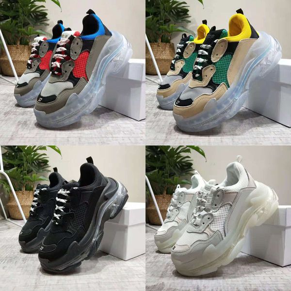 

париж тройной 17fw воздушной подушке повседневная обувь папа дизайнерская обувь мода бренд мужчины женщины повседневная обувь euro 36-44