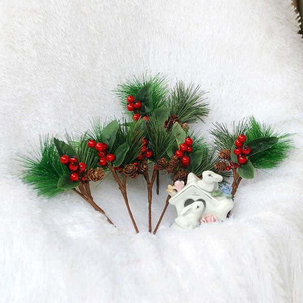 

christmas decorations flower arrangements decorative artificial pine berry plant diy festival ornaments for home decoration