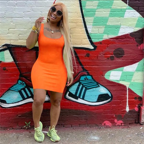 

womens designer camisole dresses fashion sleeveless bodycon dress slim above knee length casual scoop neck female clothing, Black;gray