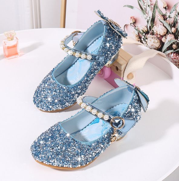 

girl's high heel princess shoes new children's little girl's crystal shoes children's performance shoes school sneakers