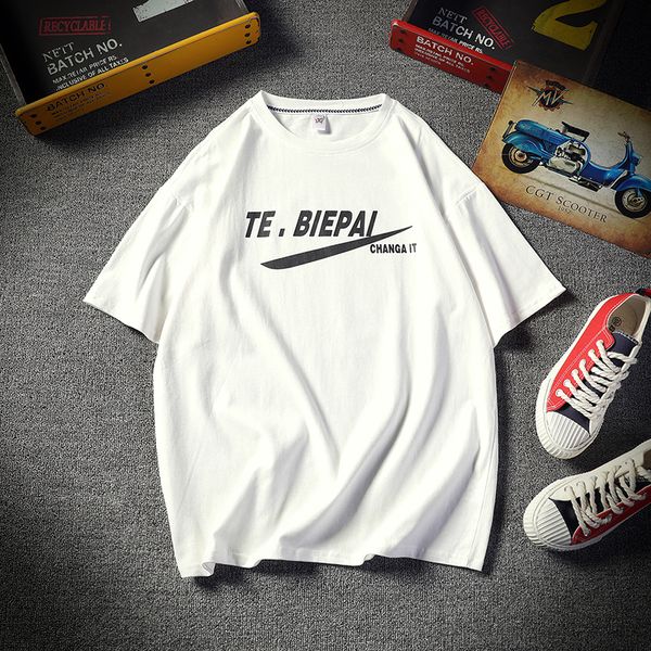 

yasuguoji new 2019 summer japan style casual short sleeve t shirt men fashion letter printed t-shirts male o-neck graphic tees, White;black