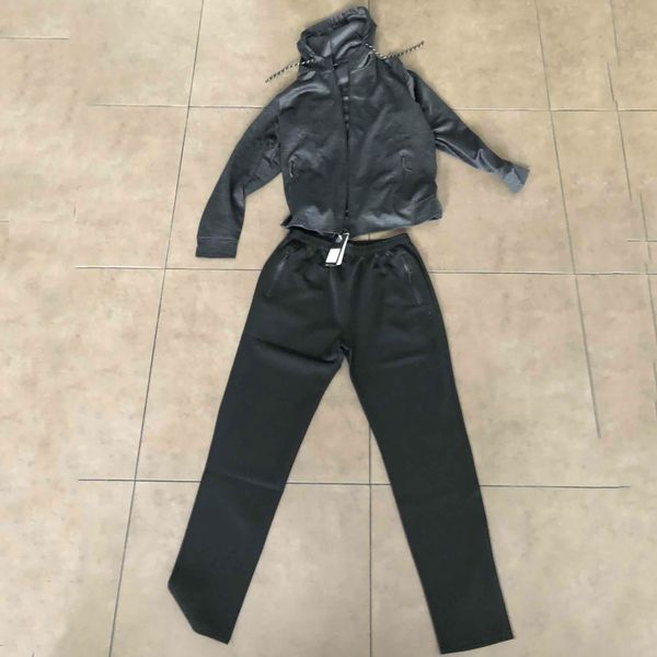 

tracksuit sport version spring autumn mens tracksuits fashion zipper suit +pants solid color sweatshirt sport suits hot, Gray