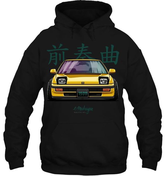 

men hoodie funny prelude 3 women streetwear, Black