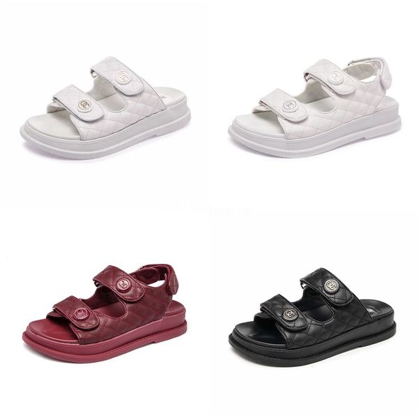 

womens sandals soft comfortable breathable faux leather open toe multicolor ankle strap buckle flat shoes sandals 2020#235, Black