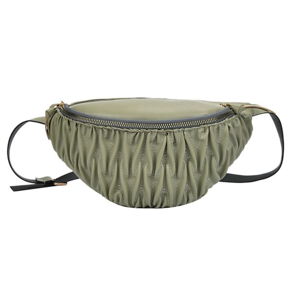 

fashion women students outdoor pleated pattern money belt sports fanny pack zipper messenger bag chest bag waist