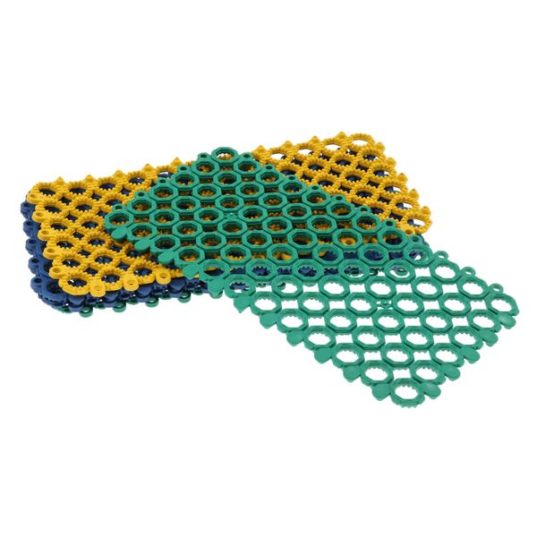 

5-pack pet mat for bunny rabbit cage, plastic hole feet pad water leak holder in cages dog cat rabbit mats random color