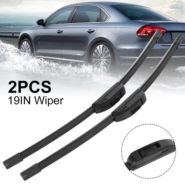 

19" ветровое стекло u-type автомобилей wiper blades всесезонные bracketless rubber hybrid auto стеклоочиститель