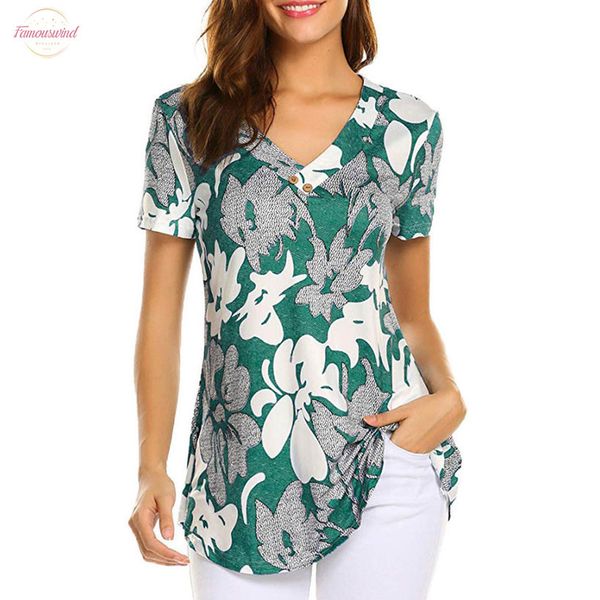 

summer fashion blouse short women casual short sleeve print fashion shirt ladies blouse v neck shirts blouses women, White