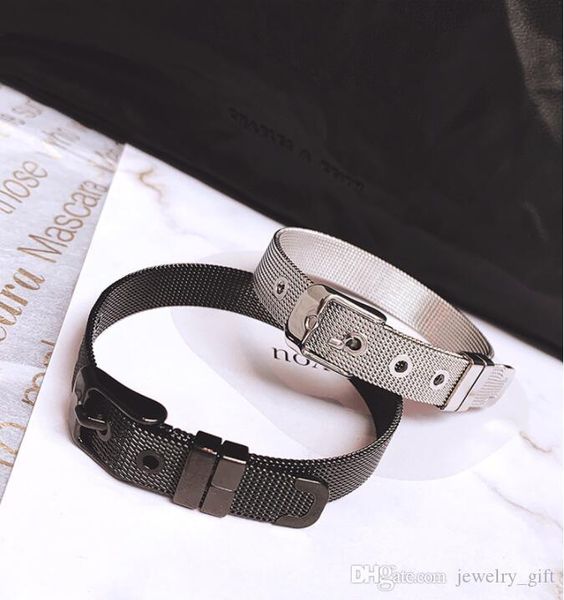

2019 new products cold wind strap bracelet couple models jewelry pair of bracelets female korean version of the simple personality niche, Gray