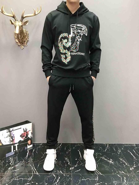 

new winter tracksuit men luxury sweat suits autumn brand mens jogger suits jacket + pants sets sporting women suit hip hop sets, Gray