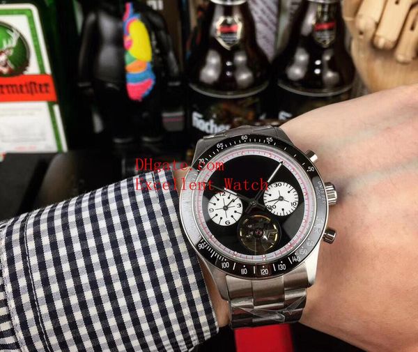 

2 горячие продукты модные часы 43 мм vintage paul newman 6263 нержавеющая сталь азия турбийон автоматический механический прозрачный мужской, Slivery;brown