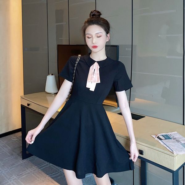 

women dresses fashion womens dress shop bow slimming a word small black dress platycodon grandiflorum skirt western style dress fashion dres, White;black