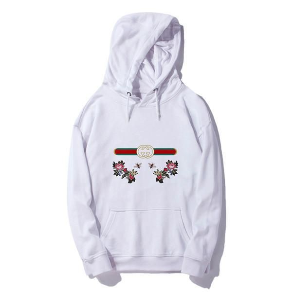 

19fw luxurious italy brand hooded hoodie men women fashion flower print casual streetwear sweatshirts outdoor sweatshirt, Gray;blue