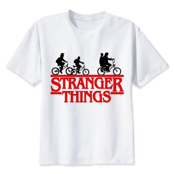 

stranger things t-shirt fashion funny men's novelty t shirt summer st hipster cool male tees, White;black