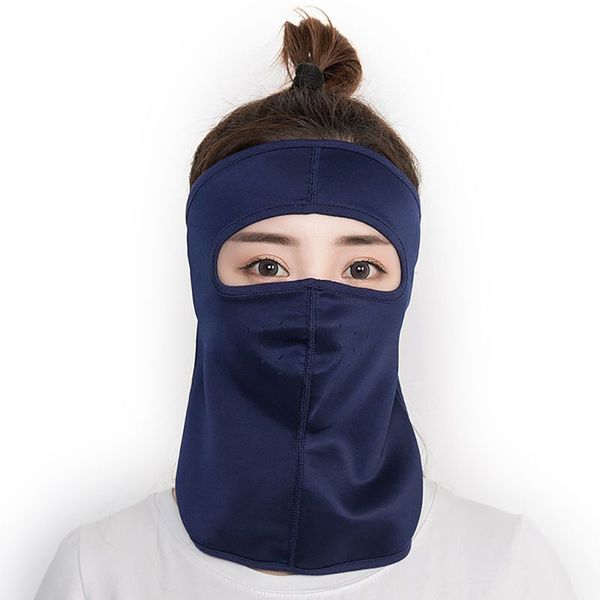 

full face mask uv protection sun shade breathable masks ice silk protector cycling hiking climbing sports accessories, Black