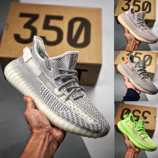 

with box kanye west zyon clay black static 3m YEEZY 350 v2 boost men women running shoes 626384