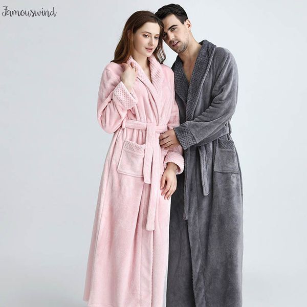 

long extra plus size winter warm ватки коралла халат женщины мужчины фланель добби кимоно ванна туалетный robe платье свадебное, Black;red