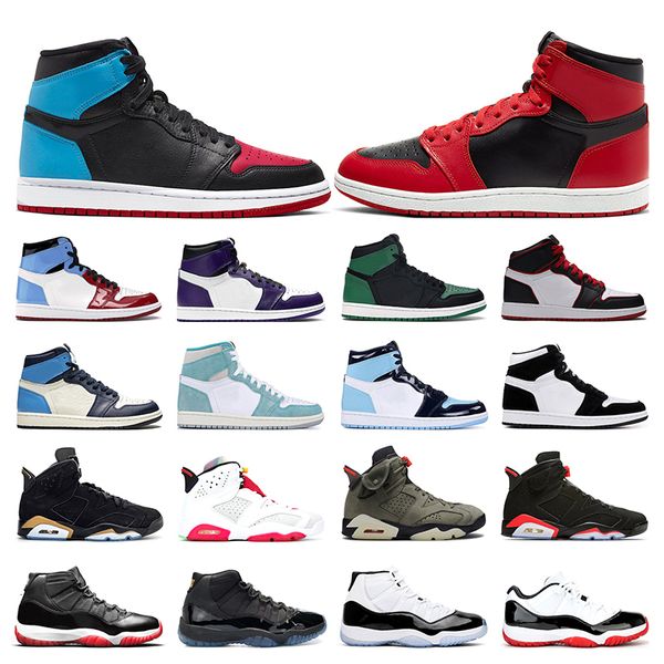 

mens basketball shoes 1s unc to chicago pink turbo green obsidian fearless 6s hare dmp 11s white bred concord 45 sport sneaker trainer