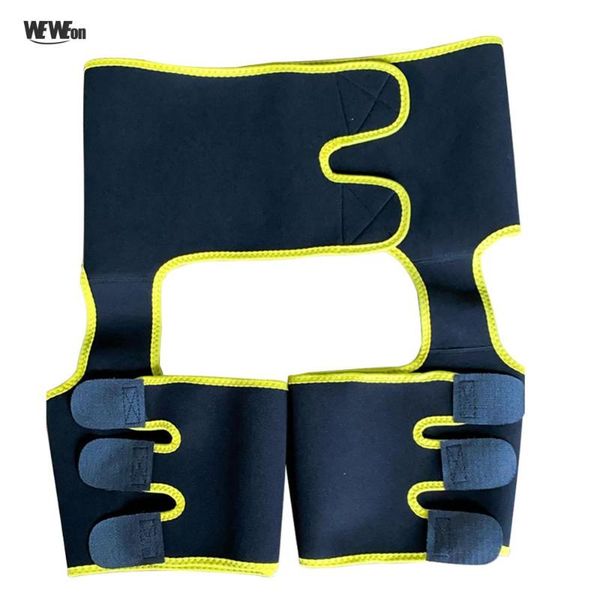 

women loss weight waist trainer slimming hip brace fitness equipment wrap belt thigh support exercise lifter groin sleeve, Black;gray