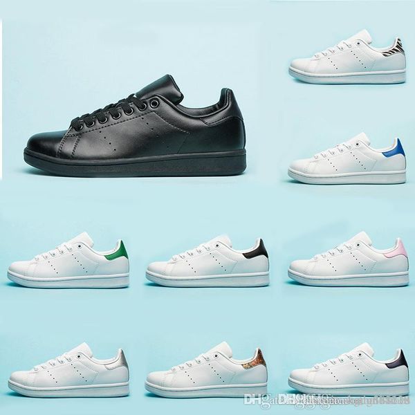 

new arrival stan shoes for women men 2019 gold triple white black smith sneakers casual shoes leather sport flats size 36-45